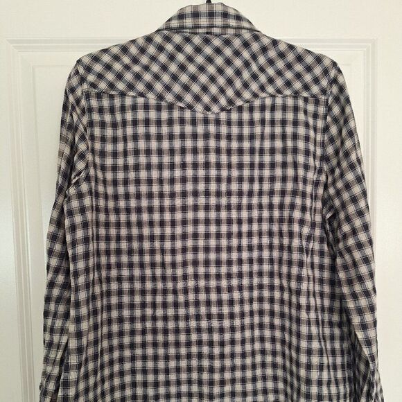Lucky Brand checkered shirt with buttons size L - Picture 3 of 7